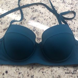 Teal Shade Shore brand padded bikini top
